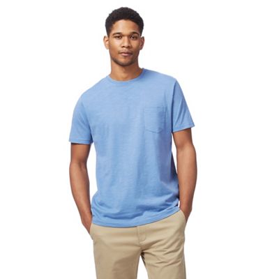 Big and tall blue pocket t-shirt